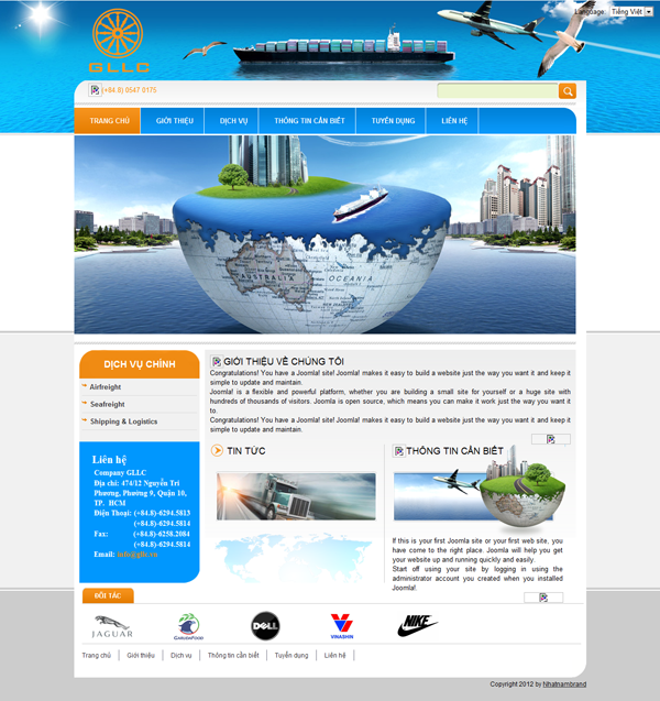Thiết kế website Công ty vận chuyển Hoa Sen Logistics